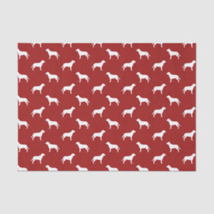Papier Mousseline Motif de silhouettes de Grand Bouvier Suisse Rouge