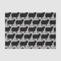 Motif de silhouettes de moutons noirs