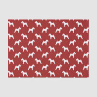Motif de silhouettes de Terrier Gallois Rouge