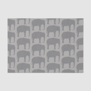 Papier Mousseline Motif de silhouettes d'éléphant asiatique