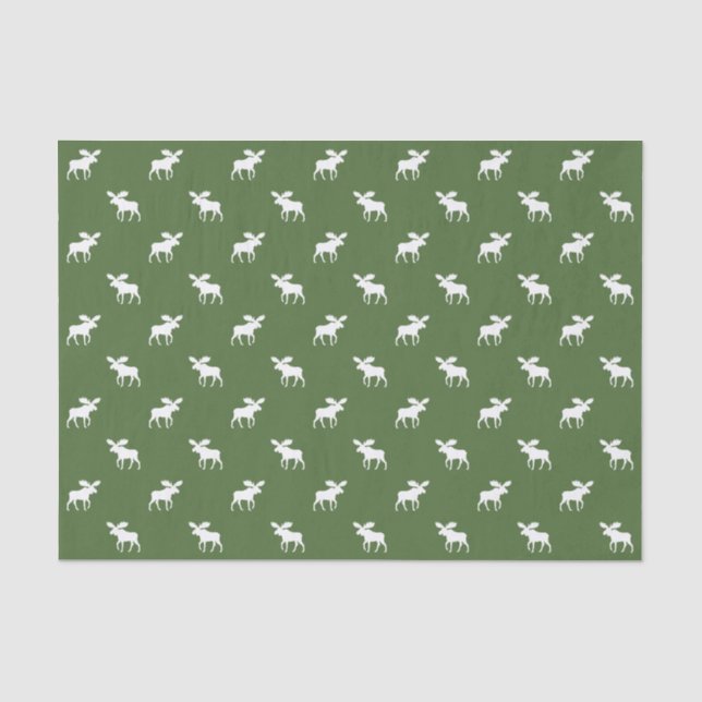 Papier Mousseline Motif de silhouettes d'orignaux (Recto)