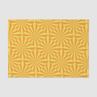 Papier Mousseline Motif de Sunburst Jaune et Orange