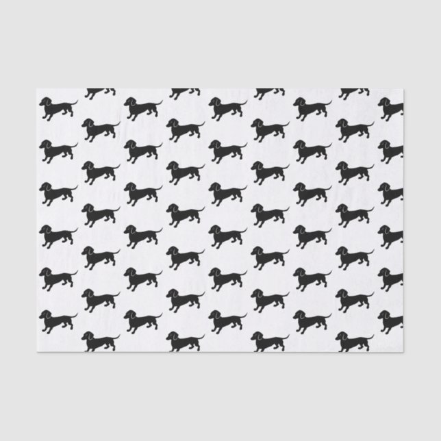 Papier Mousseline Motif de teckels (Recto)