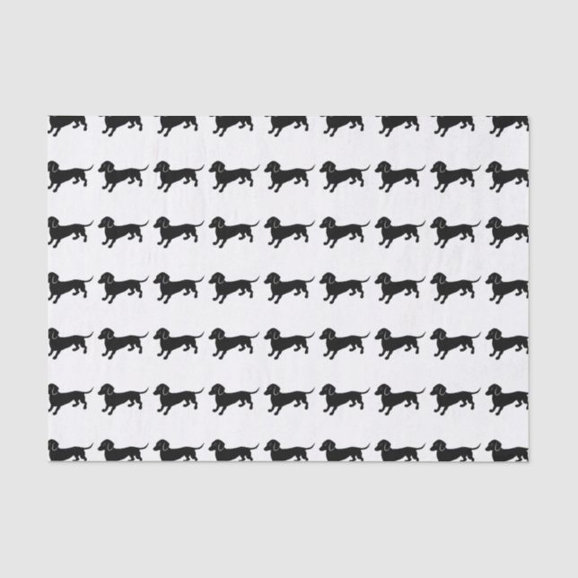 Papier Mousseline Motif de teckels (Recto)
