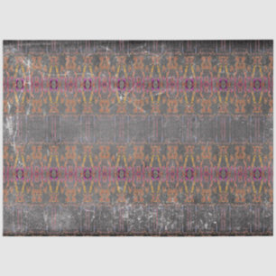 Papier Mousseline Motif de texture tribale occidentale marron gris v