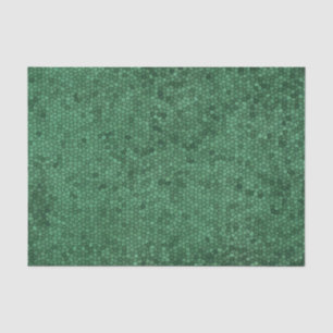 Papier Mousseline Motif de texture verte de style vitrail mosaïque