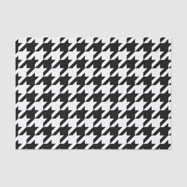 Papier Mousseline Motif de tissage classique Houndstooth (Recto)