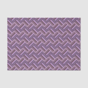 Papier Mousseline Motif de tissage diagonale rayures mauve