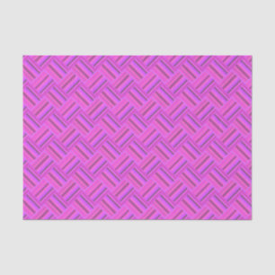 Papier Mousseline Motif de tissage en diagonale à rayures roses
