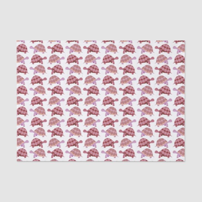 Papier Mousseline Motif de tortue caricaturale de Bourgogne (Recto)
