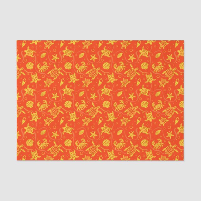 Papier Mousseline Motif de tortues (Recto)