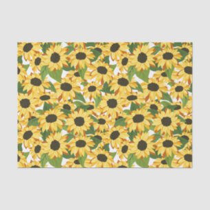 Papier Mousseline Motif de tournesol jaune