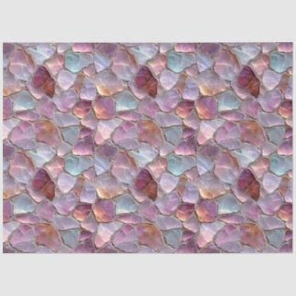 Papier Mousseline Motif de verre de mer rose découpé