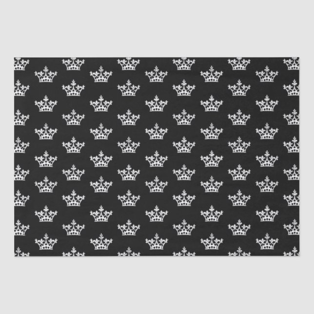 Papier Mousseline Motif de White Crowns (Recto)