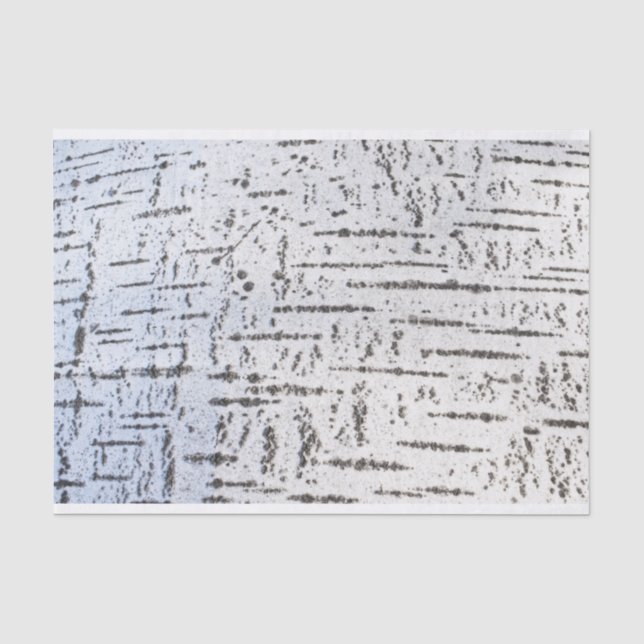 Papier Mousseline Motif d'écorce de bouleau (Recto)