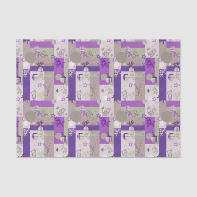 Papier Mousseline Motif d'édredon de bébé (Recto)