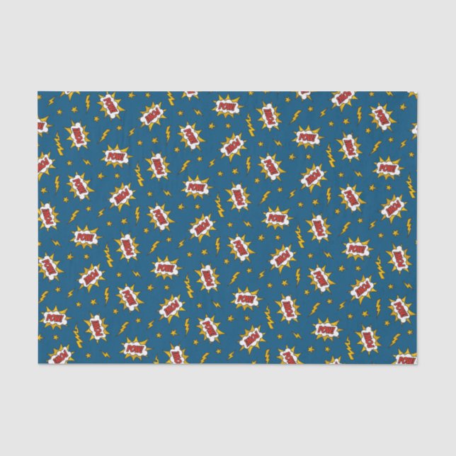 Papier Mousseline Motif d'effet sonore de bande dessinée (Recto)