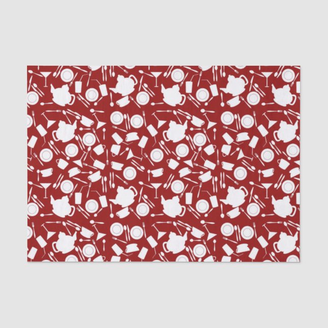 Papier Mousseline Motif d'éléments de cuisine (Recto)