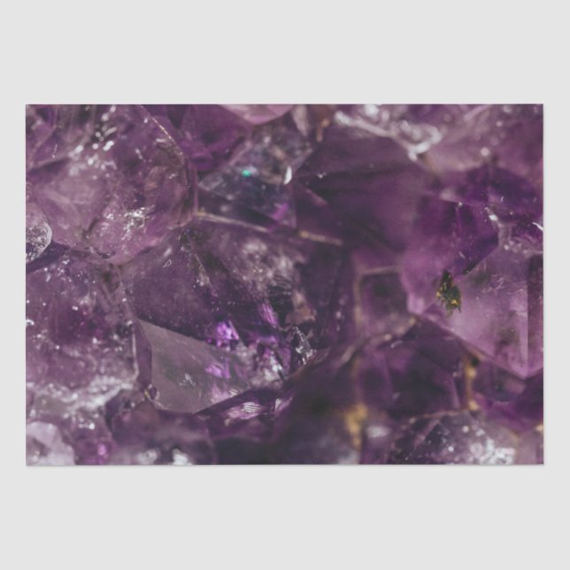 Papier Mousseline Motif d'énergie en quartz de cristal Amethyst viol (Recto)