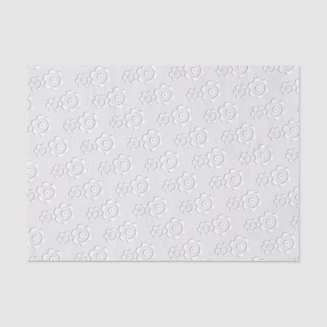 Papier Mousseline Motif d'engrenages décoratifs (Recto)