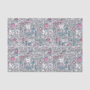 Papier Mousseline Motif dentaire de bande dessinée