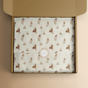 Papier Mousseline Motif d'équitation vintage