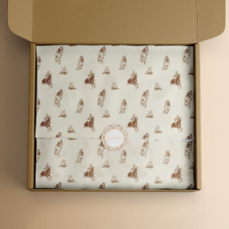 Papier Mousseline Motif d'équitation vintage