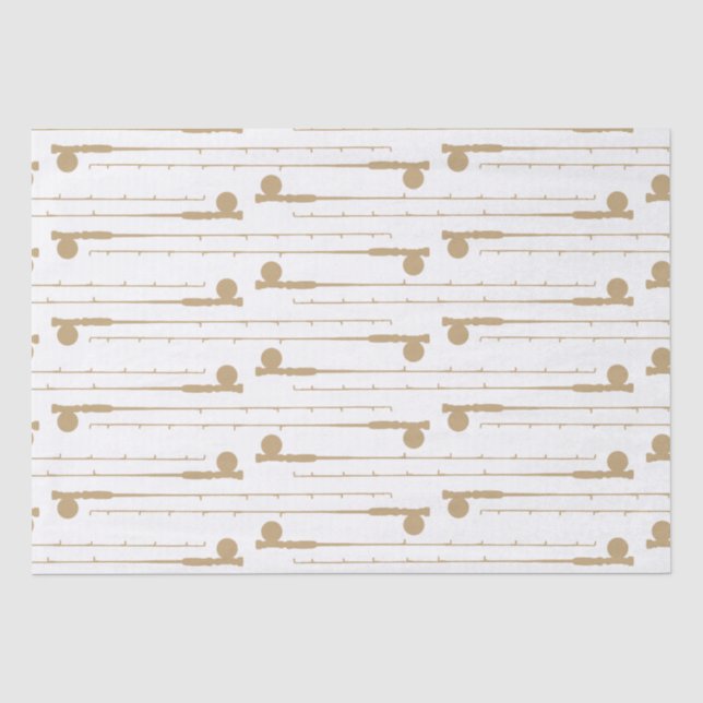 Papier Mousseline Motif des bâtons de pêche aérienne (Recto)