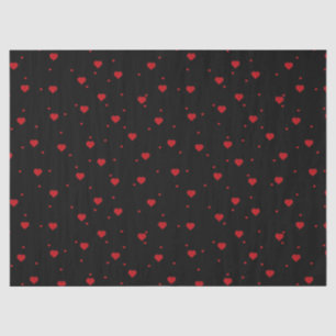 Papier Mousseline Motif des Coeurs rouges mignons