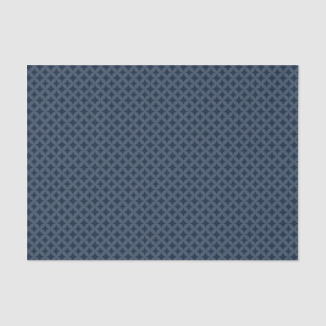 Papier Mousseline Motif des diamants géométriques bleus de la marine (Recto)