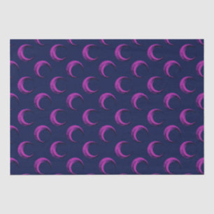 Papier Mousseline Motif des lunes pourpres et bleues de croissant