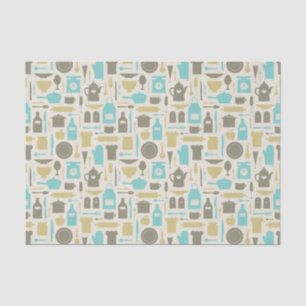 Papier Mousseline Motif des outils de cuisine