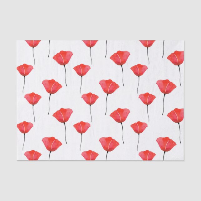 Papier Mousseline Motif des pépites d'aquarelle rouge (Recto)