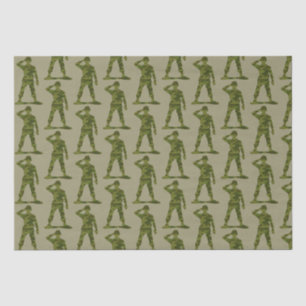 Papier Mousseline Motif des soldats de salut en camo vert