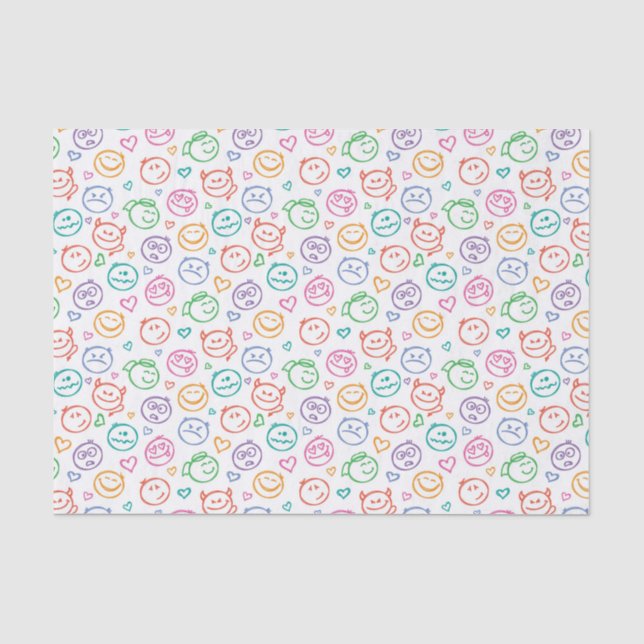 Papier Mousseline motif des sourires (Recto)