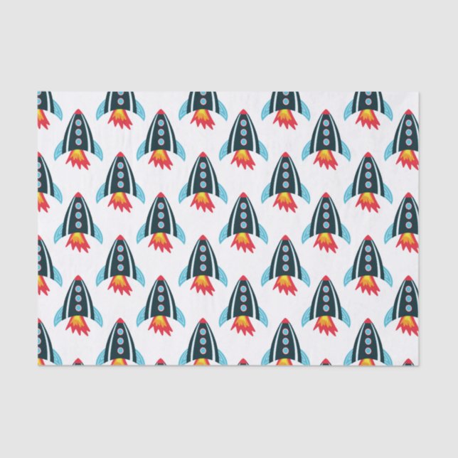 Papier Mousseline Motif d'espace Rocket Kids (Recto)