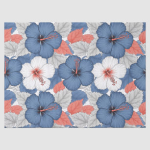 Papier Mousseline Motif d'Hibiscus Tropical Côtier (1)