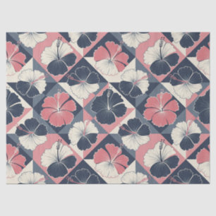 Papier Mousseline Motif d'Hibiscus Tropical Côtier (3)