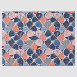 Papier Mousseline Motif d'Hibiscus Tropical de Bord de Mer (7)
