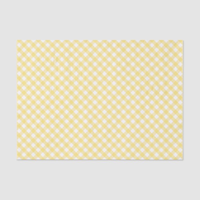 Papier Mousseline Motif diagonal jaune de guingan (Recto)