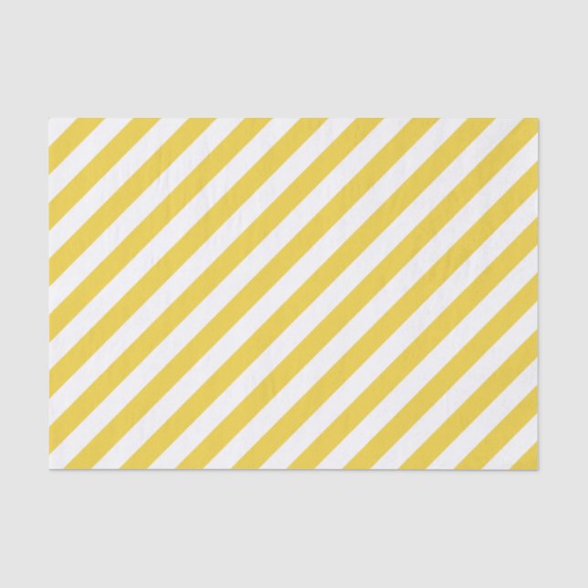 Papier Mousseline Motif diagonal jaune et blanc de rayures (Recto)