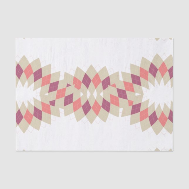 Papier Mousseline Motif Diamond Swirl (Recto)
