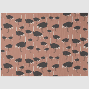 Papier Mousseline Motif d'illustration Ostrich Bird