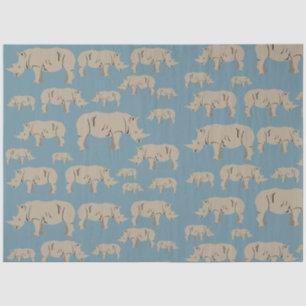 Papier Mousseline Motif d'illustration Rhinoceros Rhino