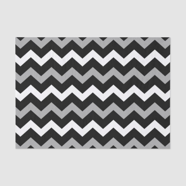 Papier Mousseline Motif d'impression noir blanc et gris (Recto)