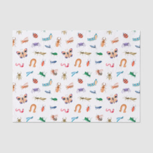 Papier Mousseline Motif d'insectes coloré mignon