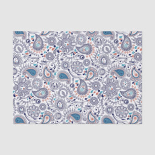 Papier Mousseline Motif Doodle Paisley