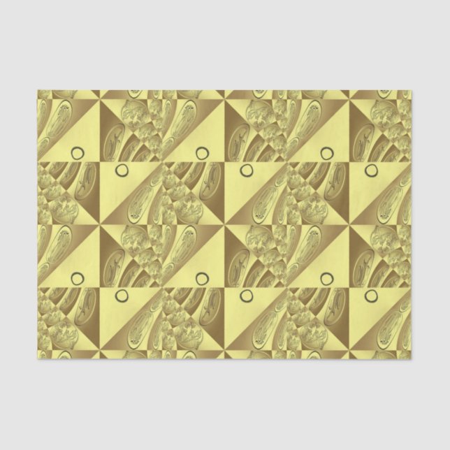 Papier Mousseline Motif d'or (Recto)