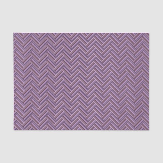 Papier Mousseline Motif double tissage Mauve stripes (Recto)