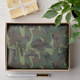 Papier Mousseline Motif du Camouflage Vert, Motif militaire, Armée